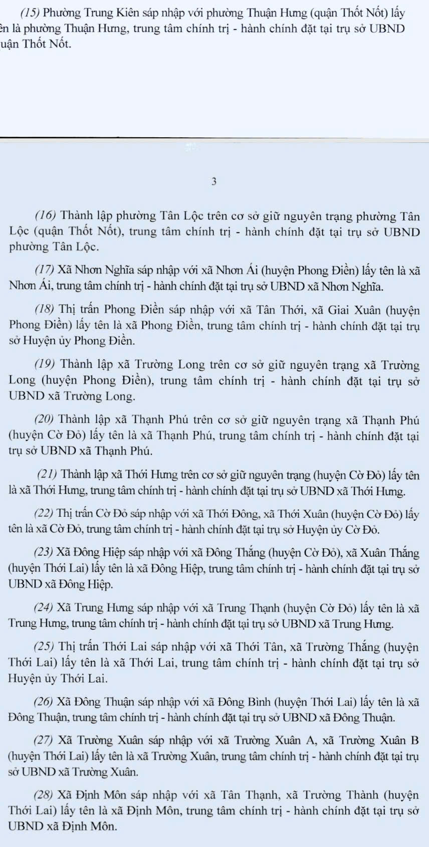 Thông tin chi tiết về các phường, xã sau sáp nhập ở Cần Thơ- Ảnh 3.