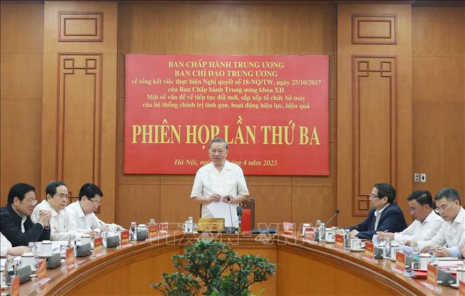 Tổng Bí thư Tô Lâm: Nắm chắc tình hình cơ sở, bố trí cán bộ sau khi sáp nhập tỉnh- Ảnh 1.