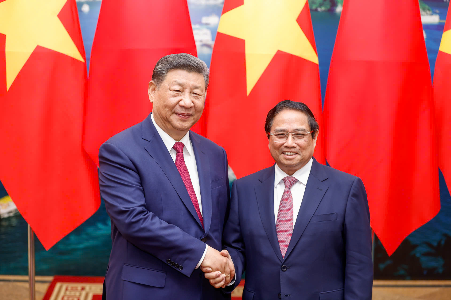 Thủ tướng Phạm Minh Ch&iacute;nh hội kiến Tổng B&iacute; thư, 
Chủ tịch Trung Quốc Tập Cận B&igrave;nh- Ảnh 1.