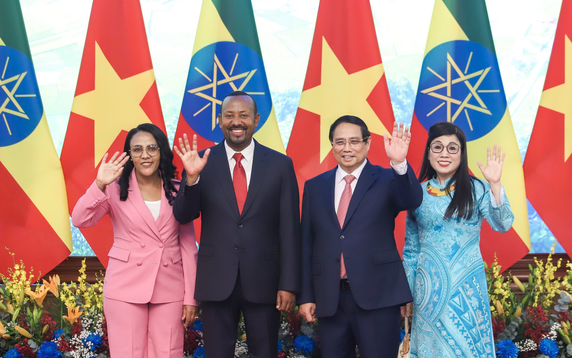 Thủ tướng Phạm Minh Chính chủ trì Lễ đón Thủ tướng Ethiopia