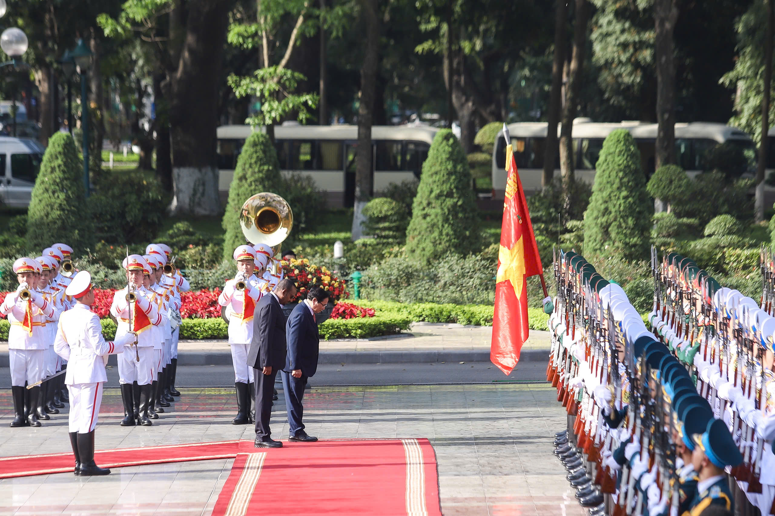 Thủ tướng Phạm Minh Ch&iacute;nh chủ tr&igrave; Lễ đ&oacute;n Thủ tướng Ethiopia- Ảnh 8.