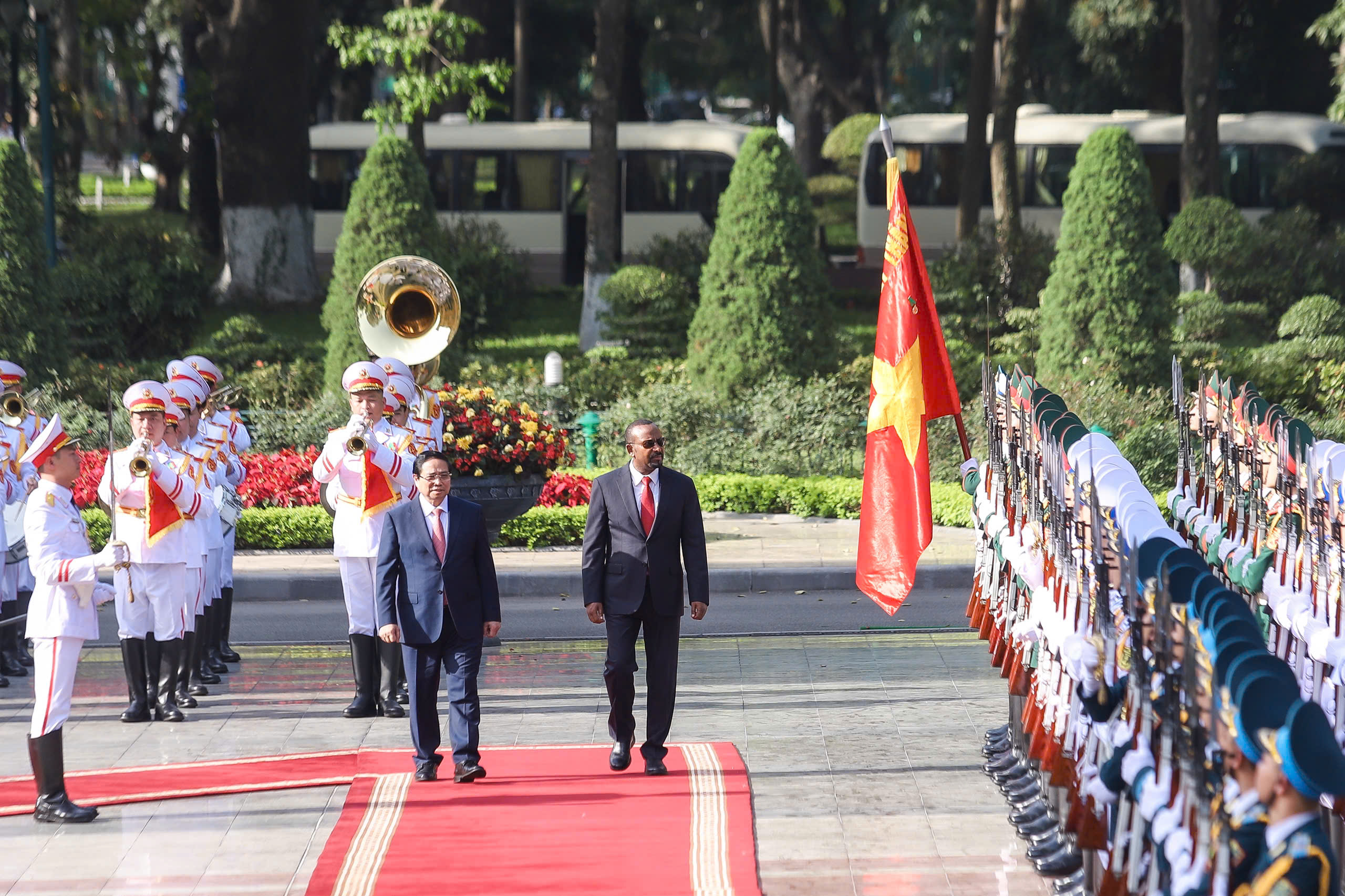 Thủ tướng Phạm Minh Ch&iacute;nh chủ tr&igrave; Lễ đ&oacute;n Thủ tướng Ethiopia- Ảnh 9.