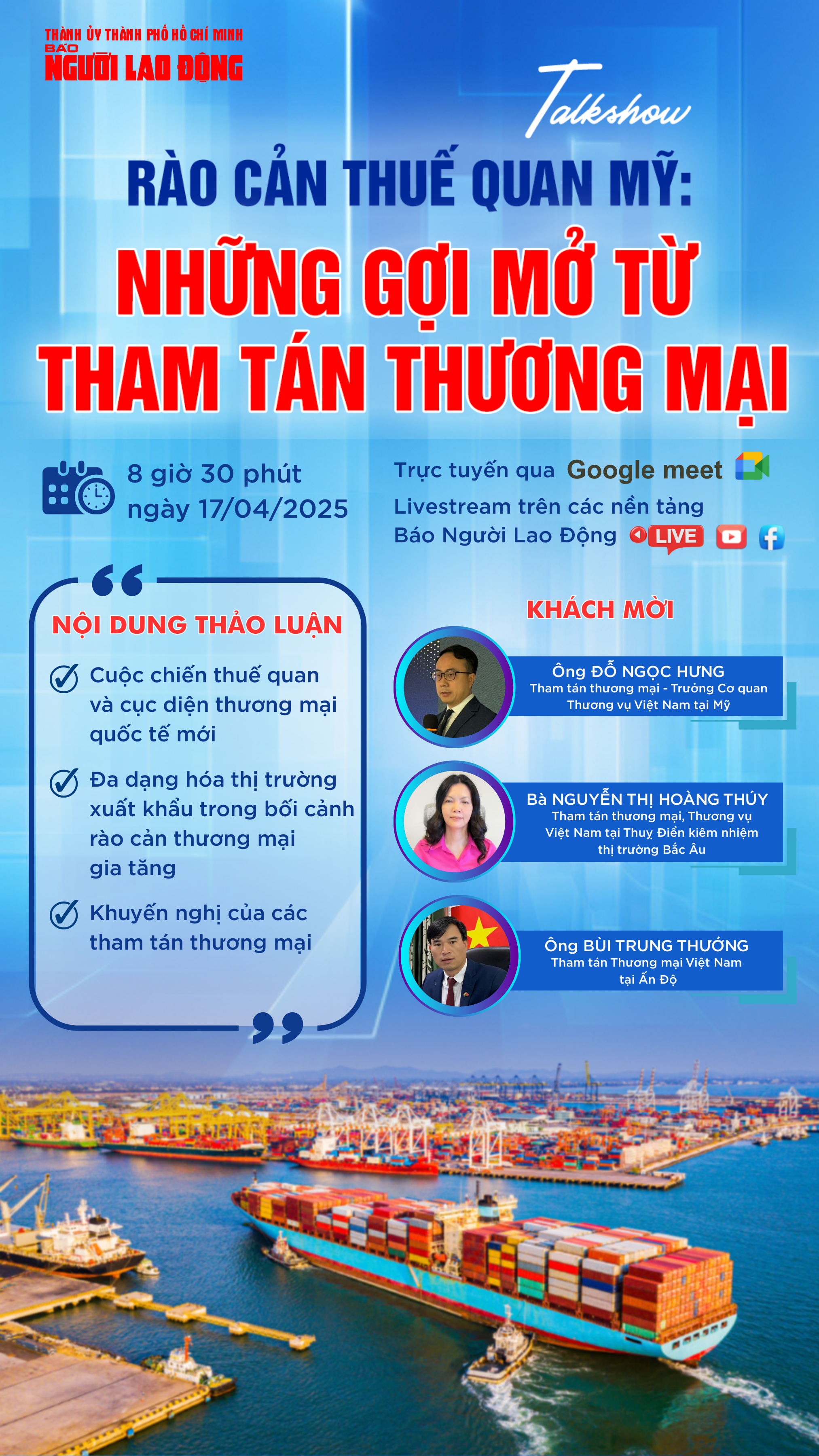 Talkshow: "Rào cản thuế quan Mỹ – Những gợi mở từ tham tán thương mại"- Ảnh 1.