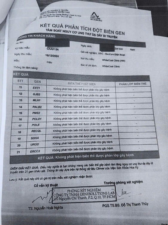 TP HCM: Chuyển công an điều tra vụ phòng khám có dấu hiệu giả mạo giấy xét nghiệm tầm soát ung thư- Ảnh 1.