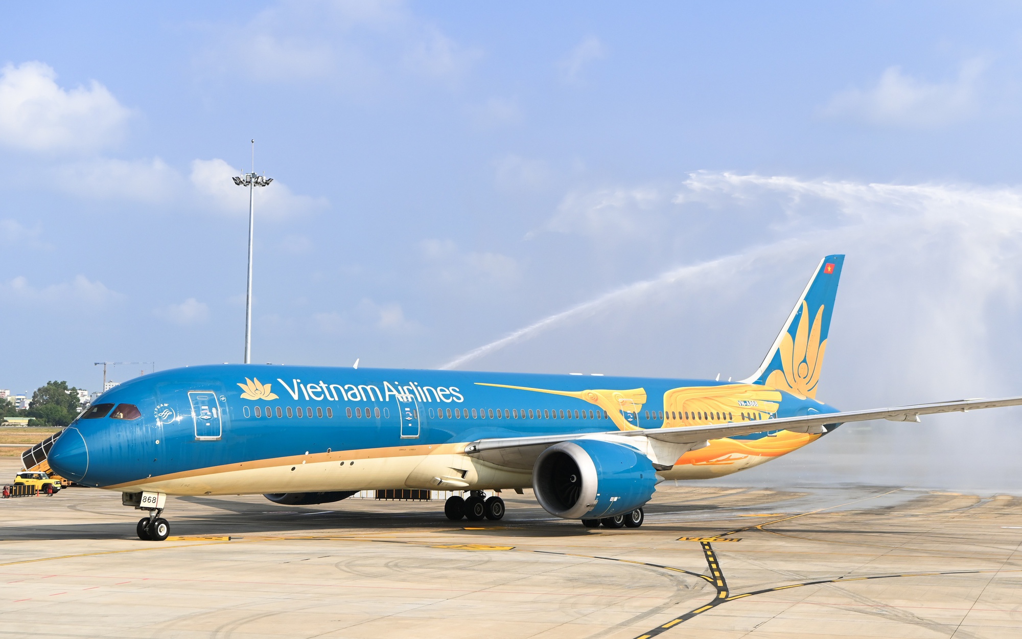 Vietnam Airlines khai trương nhà ga T3 bằng chuyến bay đặc biệt mang hình ảnh Chim Lạc