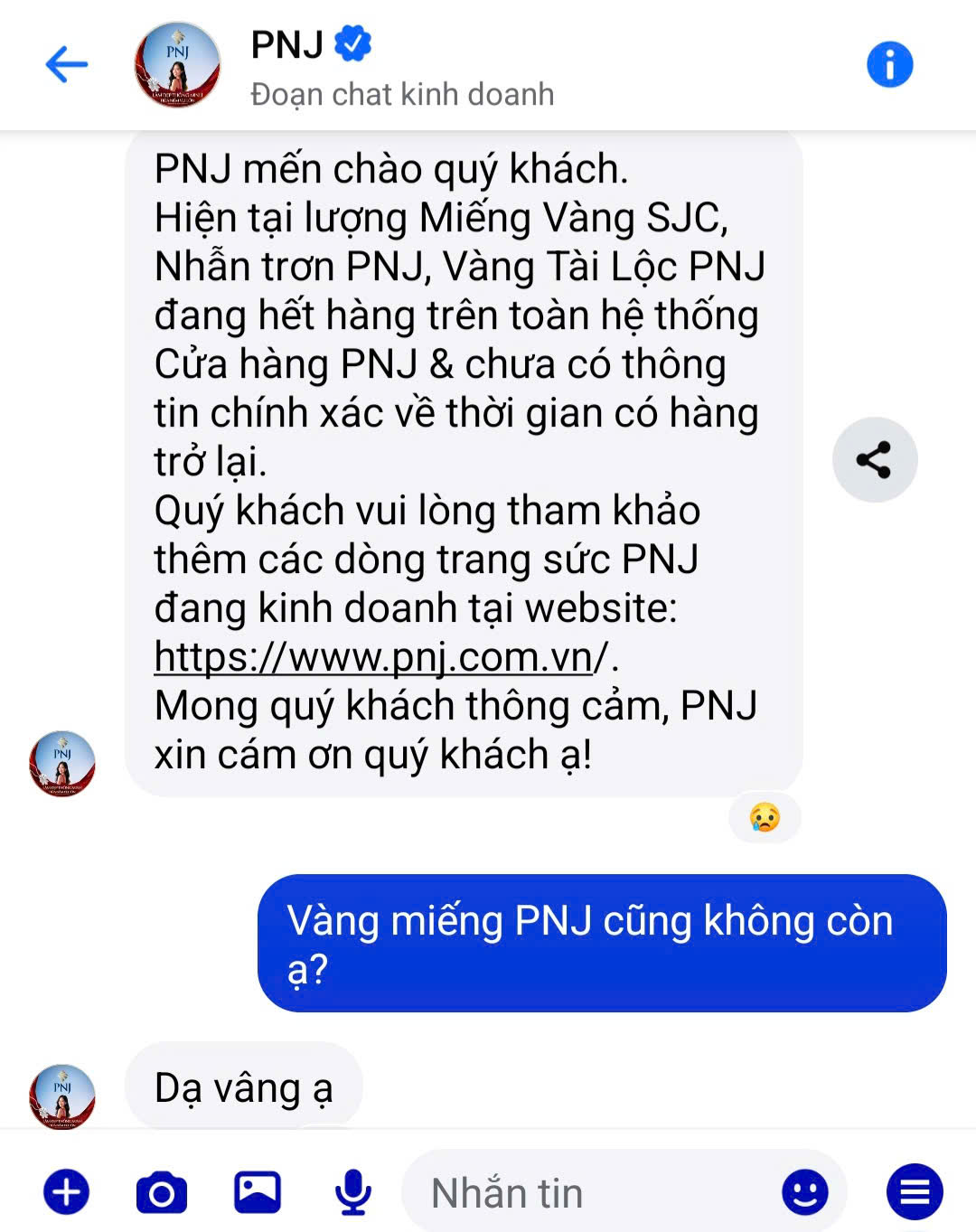 Giá vàng giảm sốc, Công ty PNJ không còn vàng miếng, vàng nhẫn để bán- Ảnh 3.