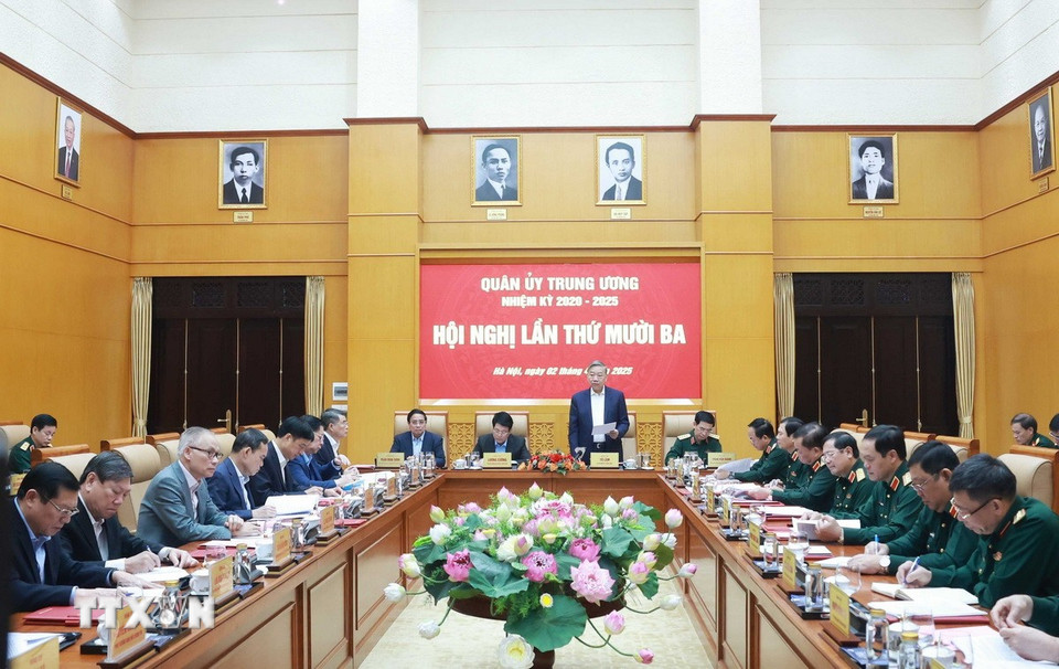 Tổng Bí thư Tô Lâm chủ trì Hội nghị Quân ủy Trung ương- Ảnh 5.