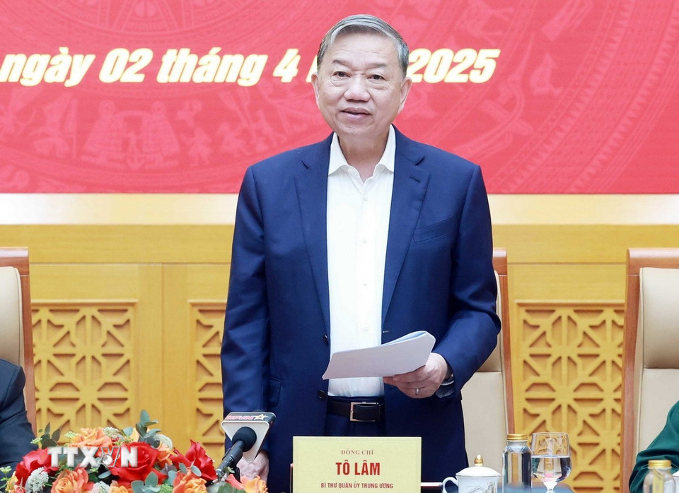 Tổng Bí thư Tô Lâm chủ trì Hội nghị Quân ủy Trung ương- Ảnh 4.