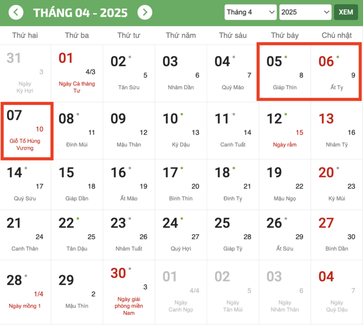 Người lao động được nghỉ lễ Giỗ tổ H&ugrave;ng Vương tối đa 3 ng&agrave;y. (Ảnh chụp m&agrave;n h&igrave;nh)