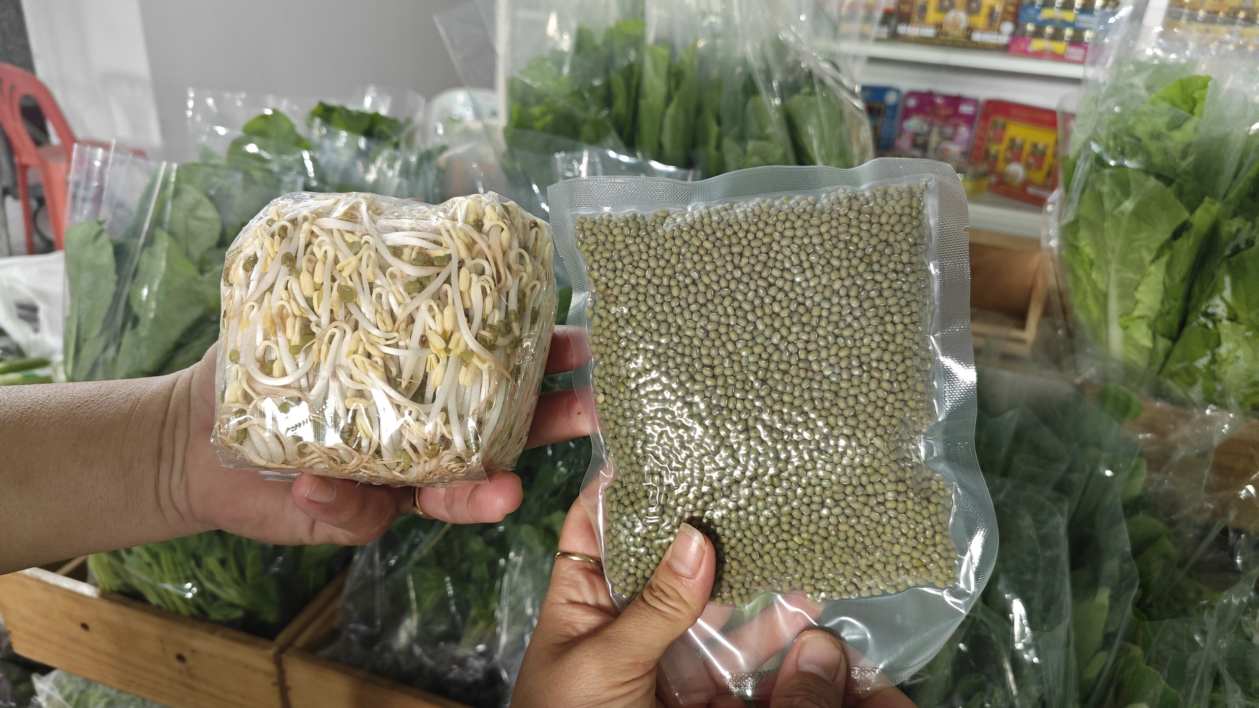 Lo gi&aacute; đỗ ng&acirc;m h&oacute;a chất, người ti&ecirc;u d&ugrave;ng "săn" gi&aacute; ốm, rễ d&agrave;i ở chợ xanh- Ảnh 1.