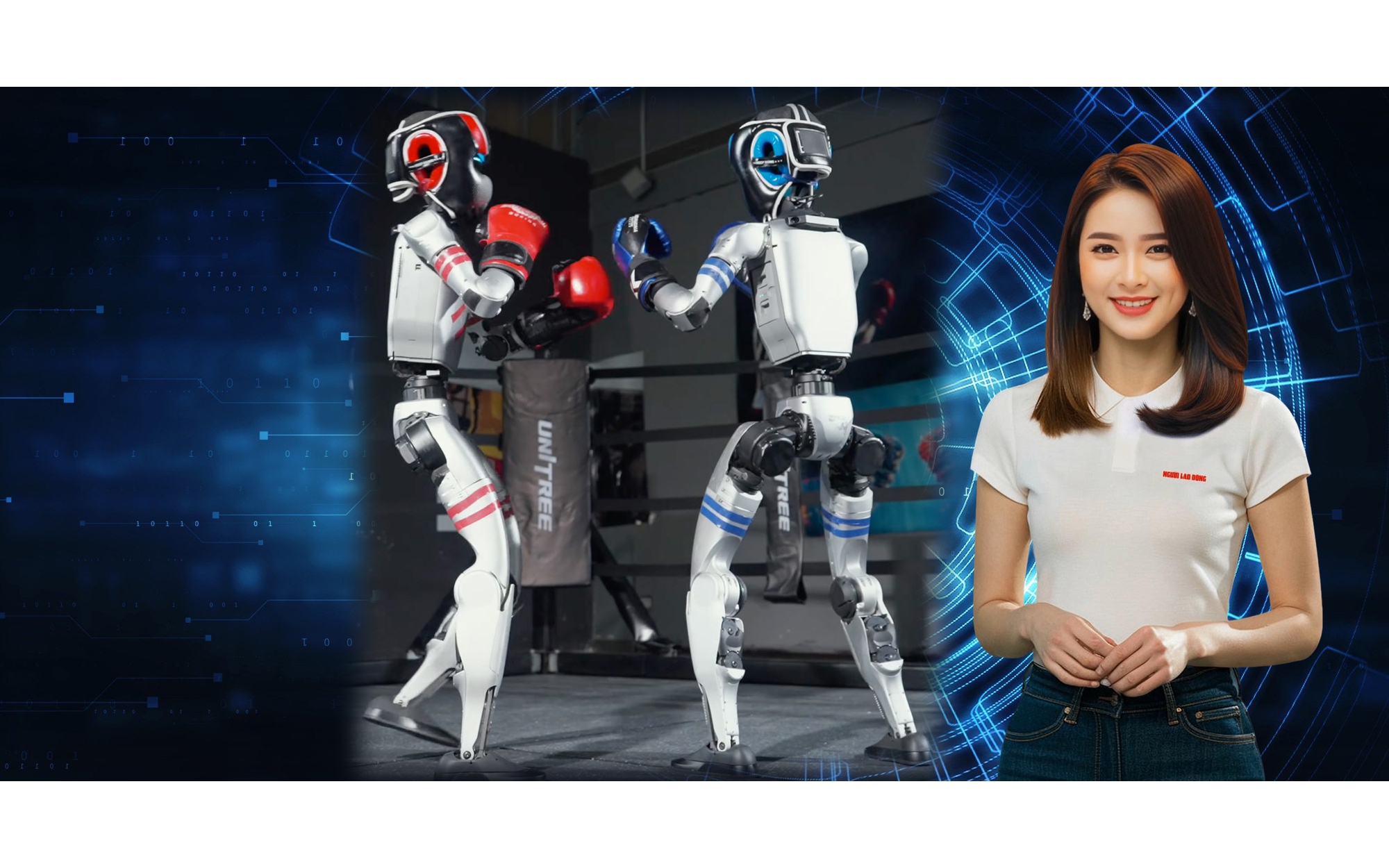 Trận đấu quyền Anh đầu tiên trên thế giới của robot