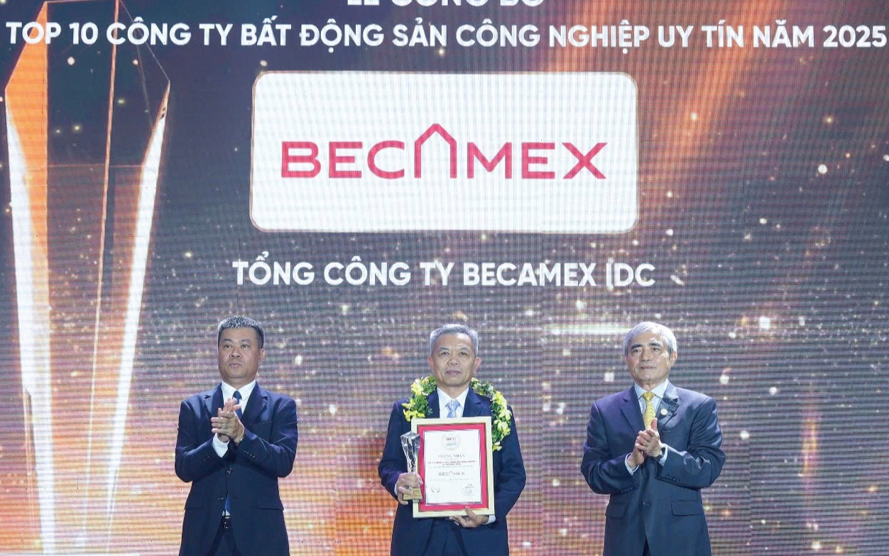 Becamex IDC liên tục 5 năm đứng đầu Top 10 công ty bất động sản công nghiệp uy tín