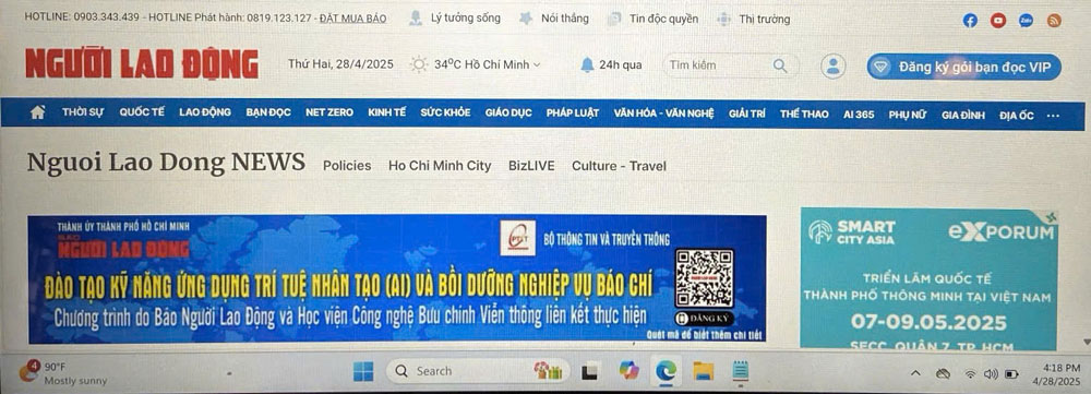 B&aacute;o Người Lao Động ra mắt bản tin tiếng nước ngo&agrave;i - Ảnh 1.