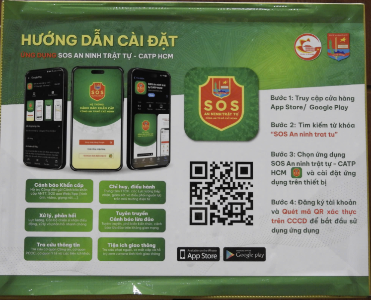 Công an TP HCM ra mắt thống cảnh báo khẩn cấp SOS an ninh trật tự - Ảnh 2.