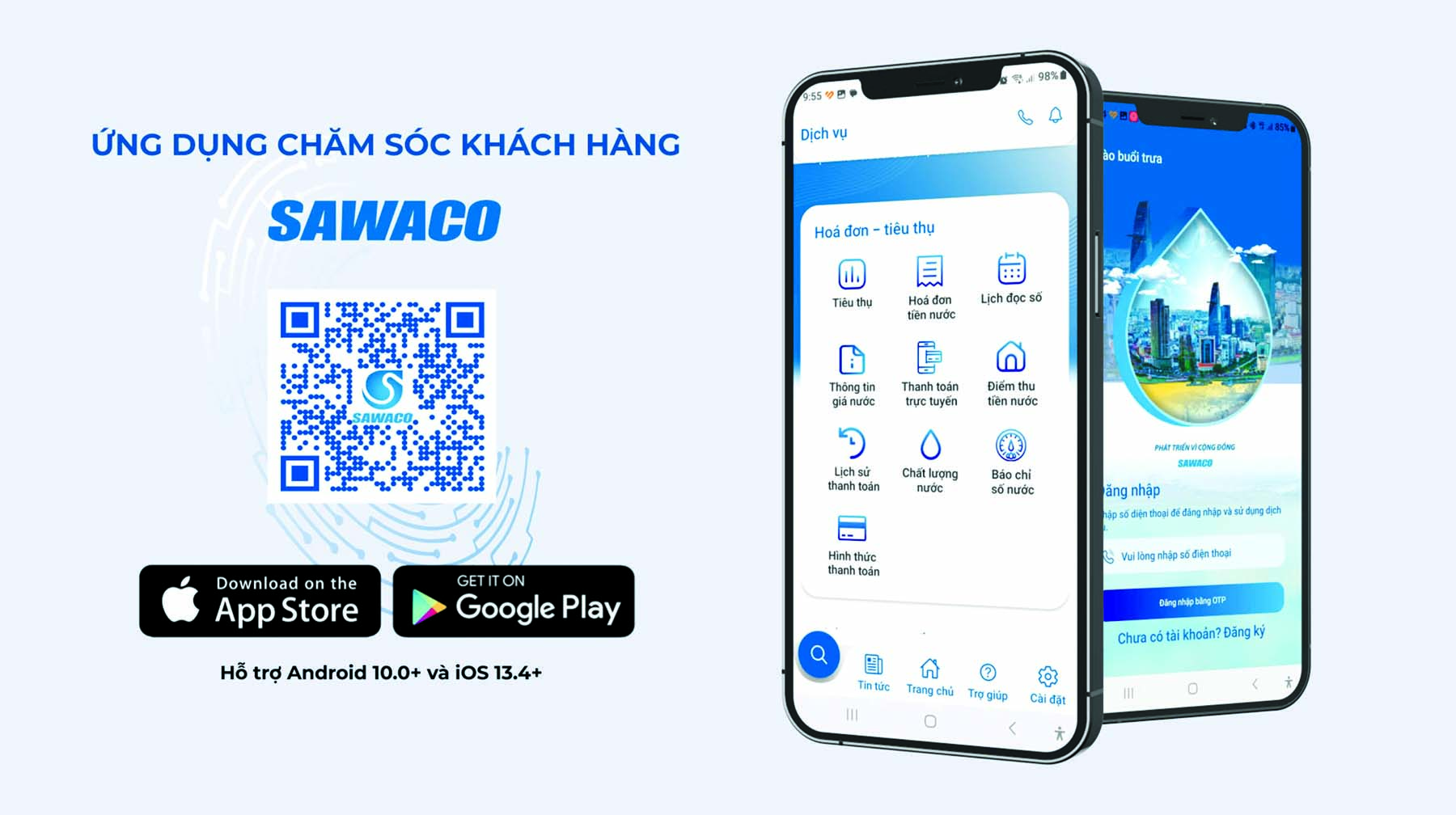 App CSKH SAWACO: Tạm biệt phiền h&agrave;, quản l&yacute; nước sạch trong tầm tay- Ảnh 1.