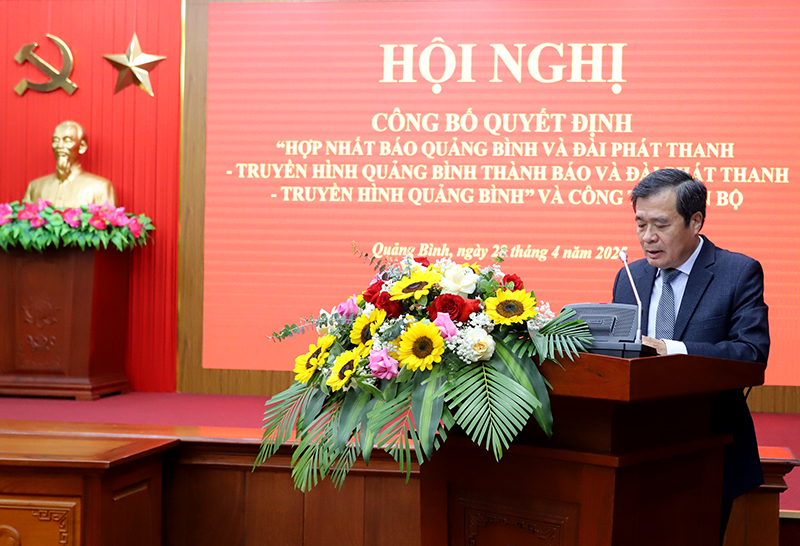 Công bố Tổng Biên tập Báo và Đài PT-TH Quảng Bình sau hợp nhất- Ảnh 2.