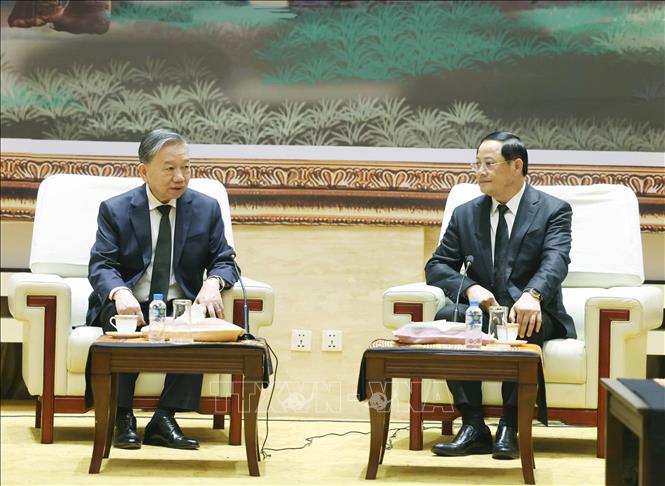 Tổng Bí thư Tô Lâm viếng Đại tướng Khamtay Siphandone- Ảnh 4.