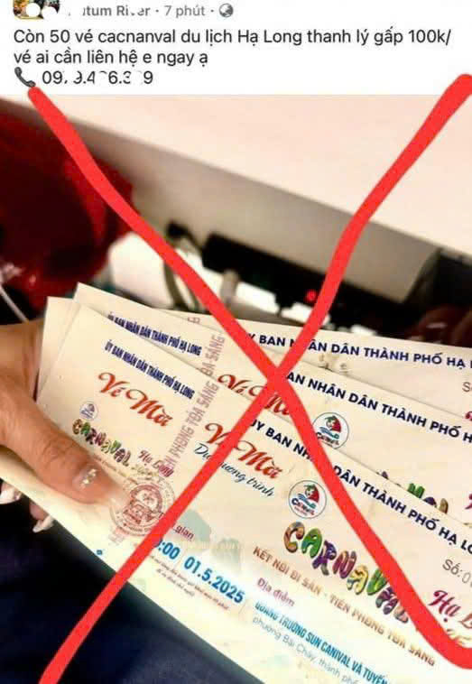 Cảnh báo việc mua bán, làm giả vé Carnaval Hạ Long 2025- Ảnh 1.