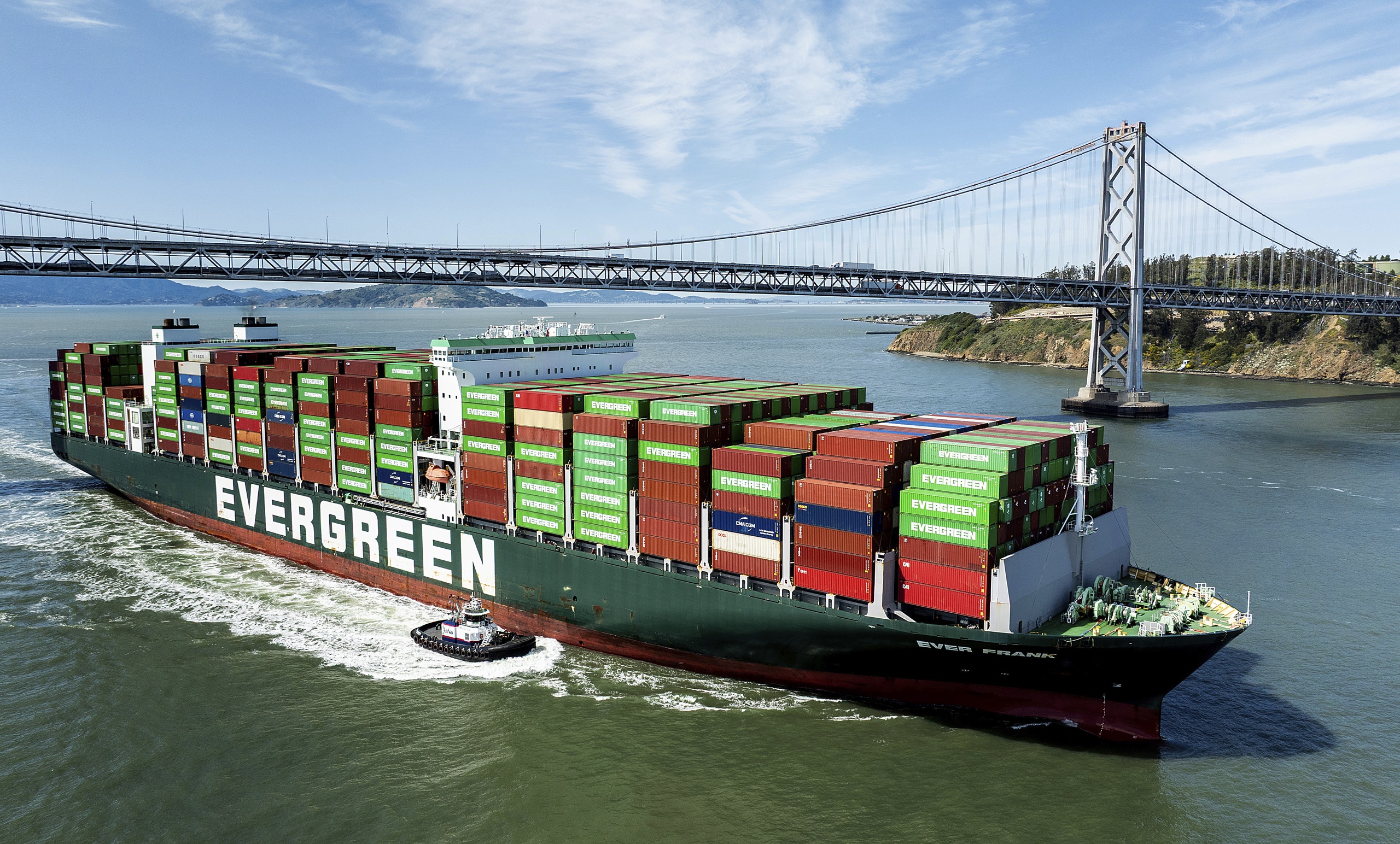 Một t&agrave;u container đến San Francisco - Mỹ ng&agrave;y 4-4Ảnh: AP
