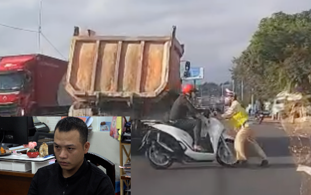 Bắt đối tượng tăng ga, điều khiển xe t&ocirc;ng c&aacute;n bộ CSGT bị thương - Ảnh 2.