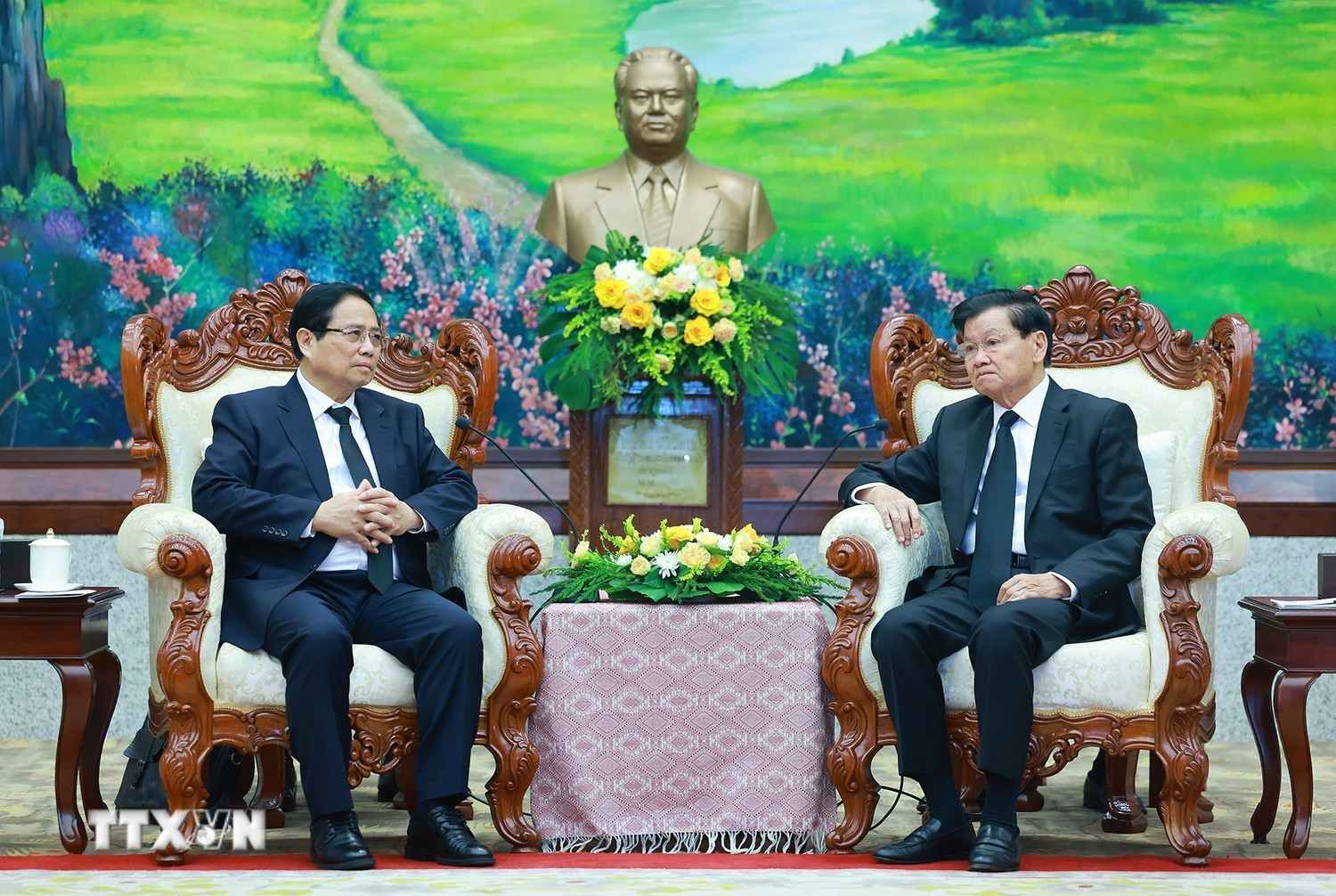 Thủ tướng Phạm Minh Chính dự Lễ truy điệu nguyên Chủ tịch Khamtay Siphandone- Ảnh 4.