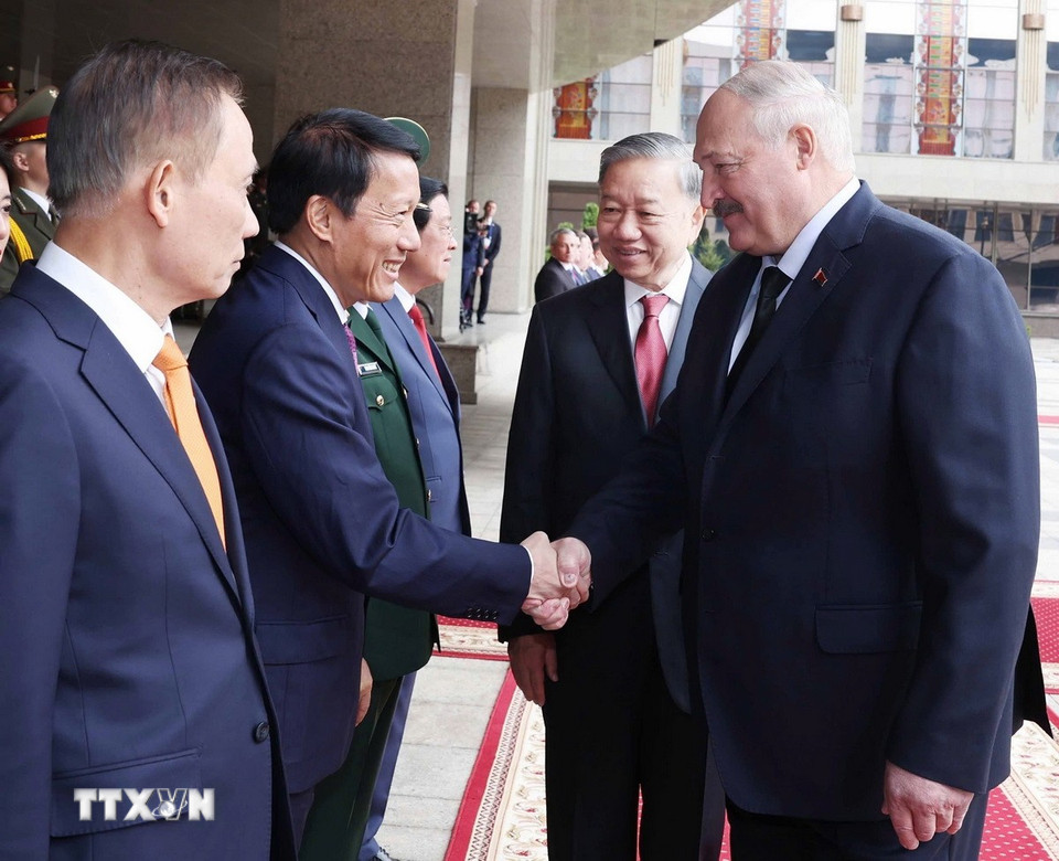 Lễ đón Tổng Bí thư Tô Lâm thăm cấp Nhà nước Cộng hòa Belarus - Ảnh 7.