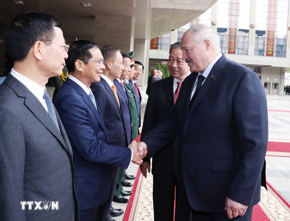 Lễ đón Tổng Bí thư Tô Lâm thăm cấp Nhà nước Cộng hòa Belarus - Ảnh 8.