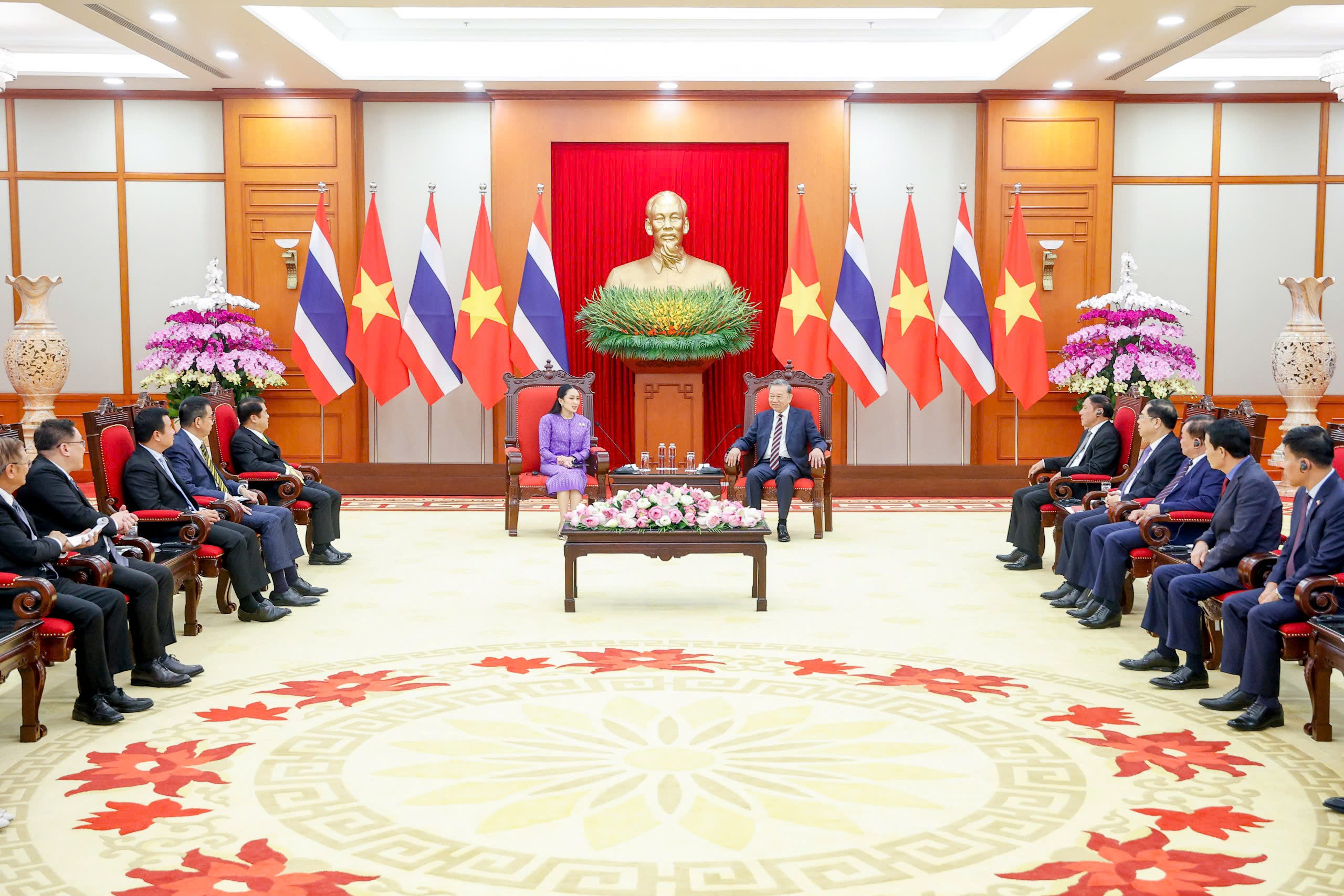 Tổng Bí thư Tô Lâm tiếp Thủ tướng Thái Lan Paetongtarn Shinawatra- Ảnh 4.