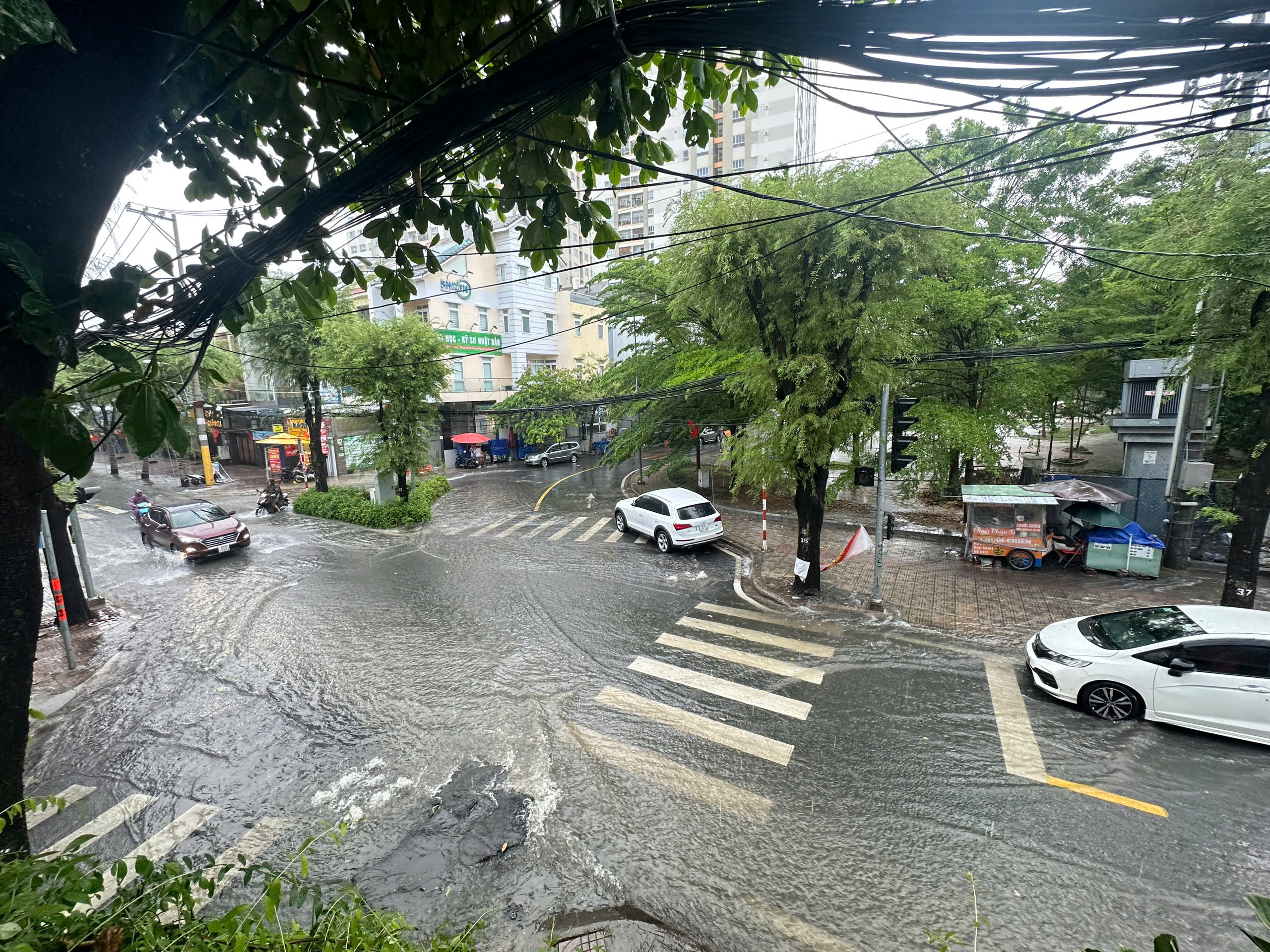 TP HCM sấm sét rì rầm, nhiều nơi mưa dông tầm tả, có nơi đã ngập cục bộ- Ảnh 4.