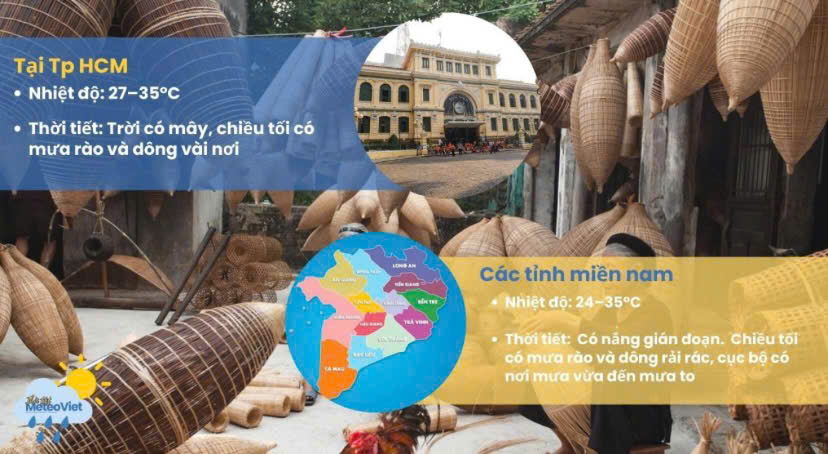 Thời tiết TP HCM h&ocirc;m nay, 19-5: Ng&agrave;y nắng 35 độ C, chiều tối c&oacute; mưa d&ocirc;ng- Ảnh 2.