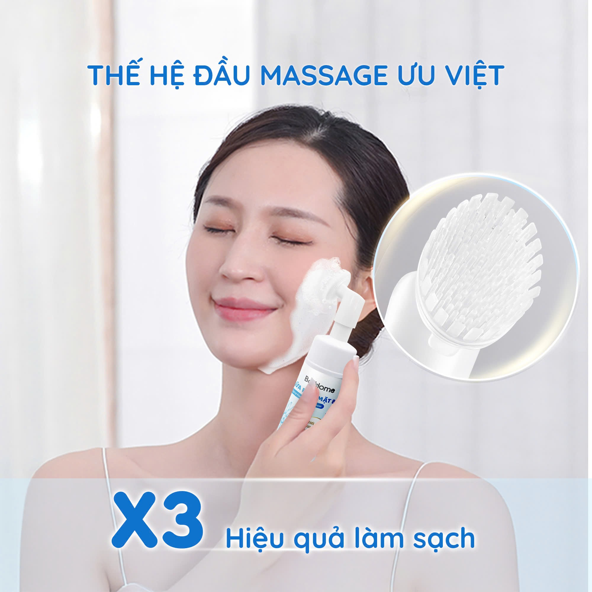 Sữa rửa mặt bọt, tích hợp đầu massage tiện dụng - Ảnh 2.