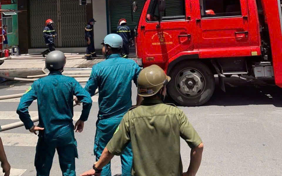 Cháy phòng giao dịch ngân hàng ở Khánh Hòa