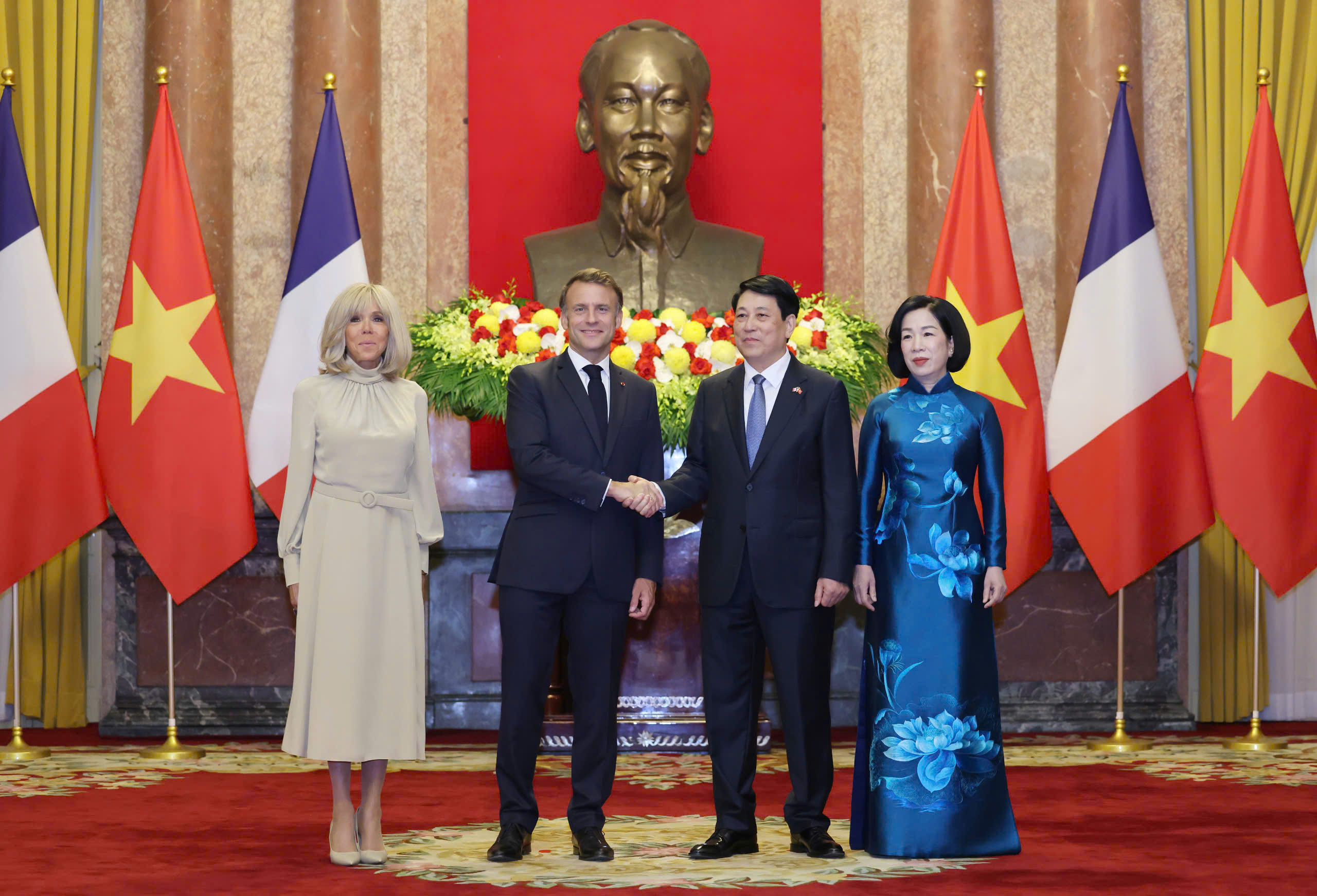 Lễ đón Tổng thống Pháp Emmanuel Macron thăm cấp Nhà nước tới Việt Nam - Ảnh 17.