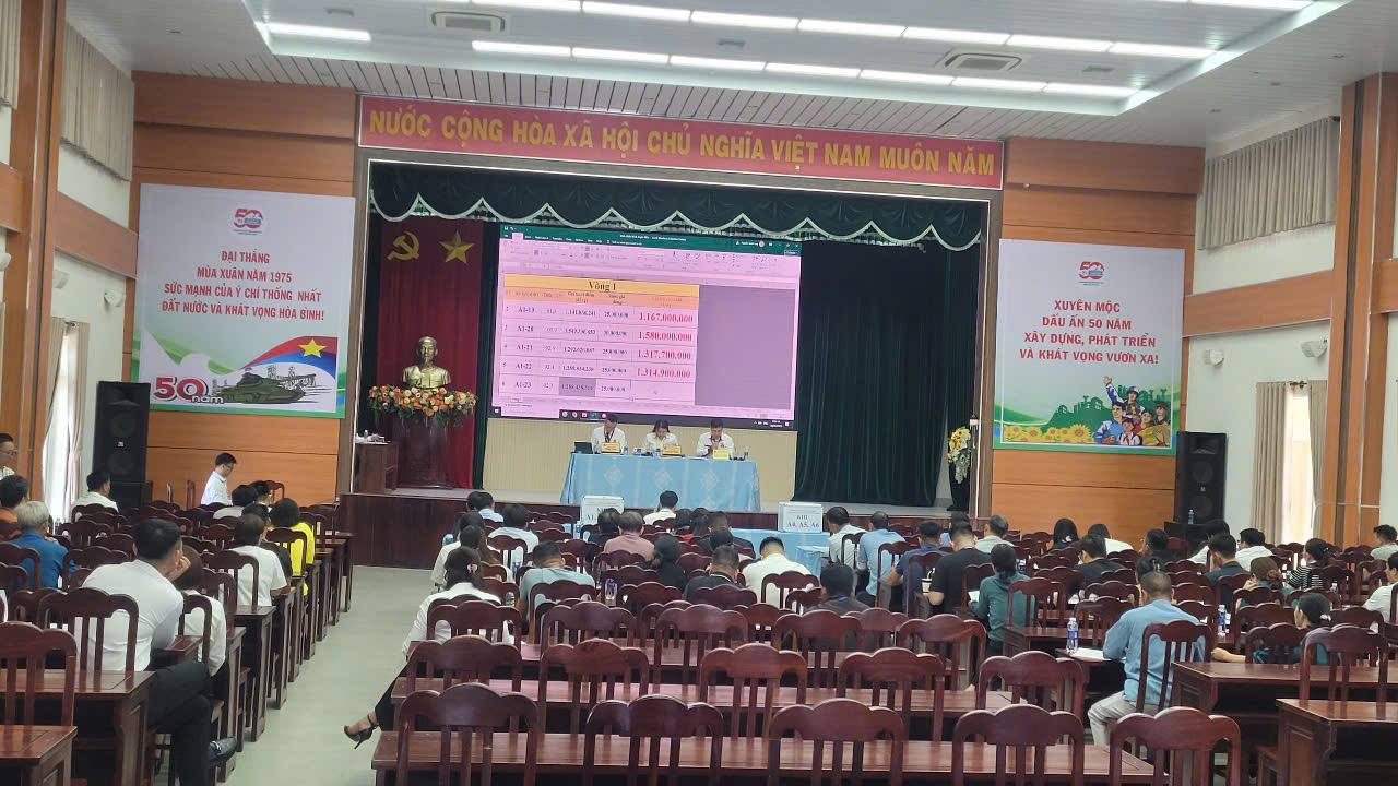 Bà Rịa - Vũng Tàu: Đấu giá thành công 57 lô đất - Ảnh 1.