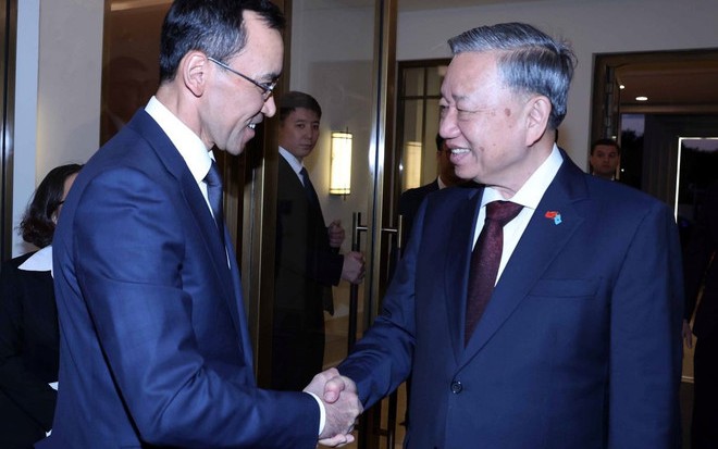 Tổng Bí thư Tô Lâm hội kiến Chủ tịch Thượng viện Kazakhstan