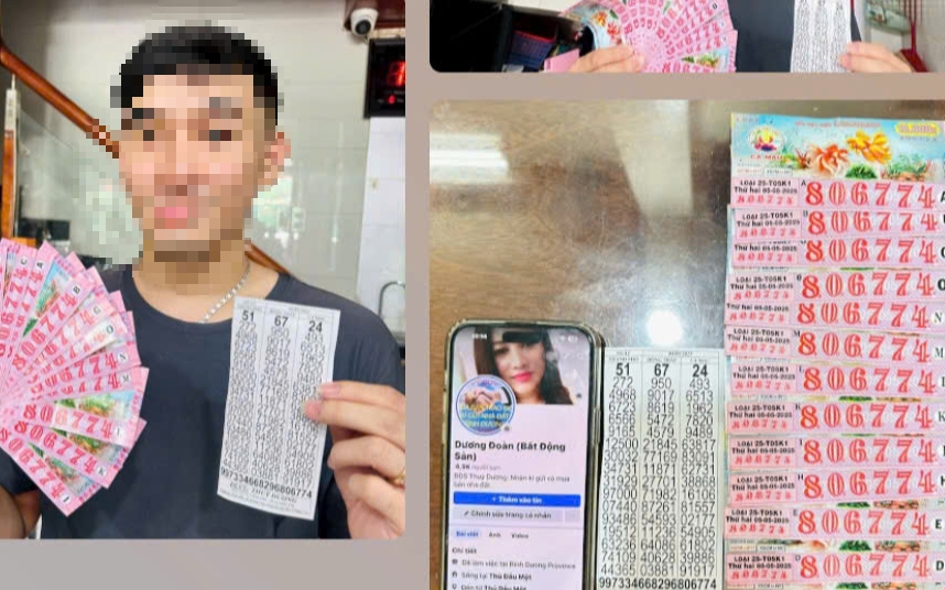 Người đàn ông ở Bình Dương trúng 13 tờ vé số giải độc đắc
