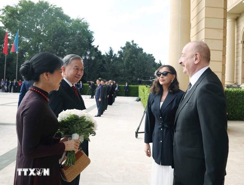 Lễ đón Tổng Bí thư Tô Lâm và Phu nhân thăm cấp Nhà nước Azerbaijan- Ảnh 6.