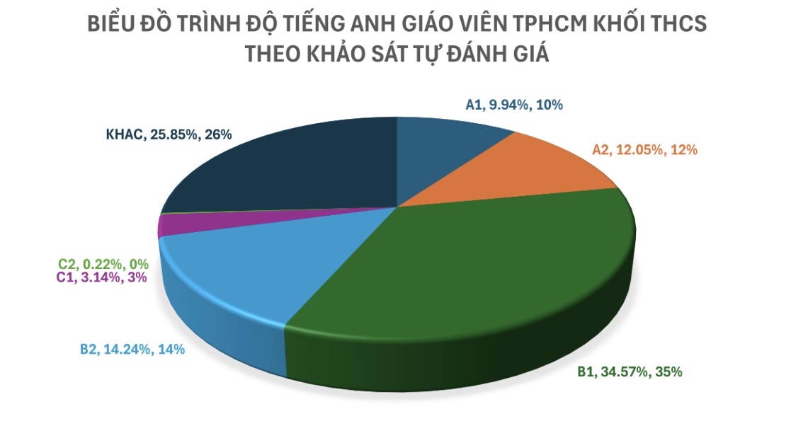 Công bố kết quả khảo sát năng lực tiếng Anh của cán bộ, giáo viên TP HCM- Ảnh 2.