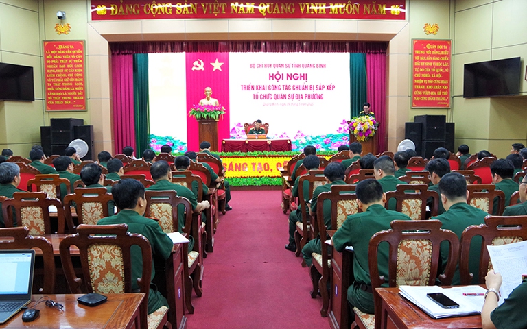 Quảng Bình chuẩn bị sắp xếp tổ chức lực lượng quân sự địa phương
