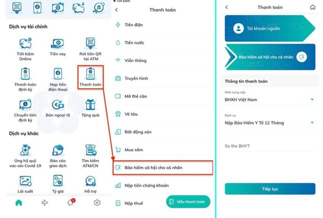 Tham gia BHXH, BHYT dễ d&agrave;ng qua dịch vụ c&ocirc;ng v&agrave; app ng&acirc;n h&agrave;ng - Ảnh 6.