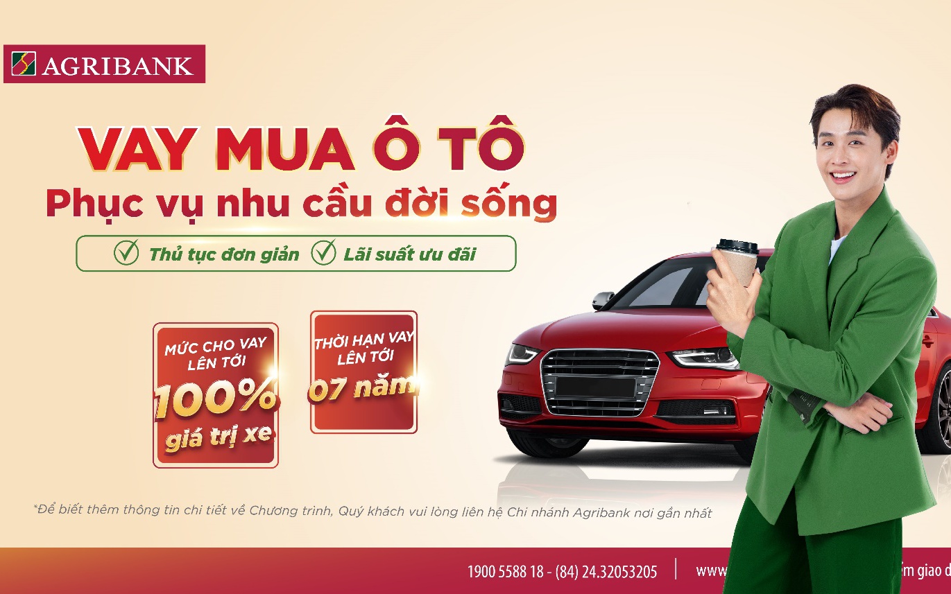 Agribank dành nhiều ưu đãi cho khách hàng cá nhân vay mua ô tô