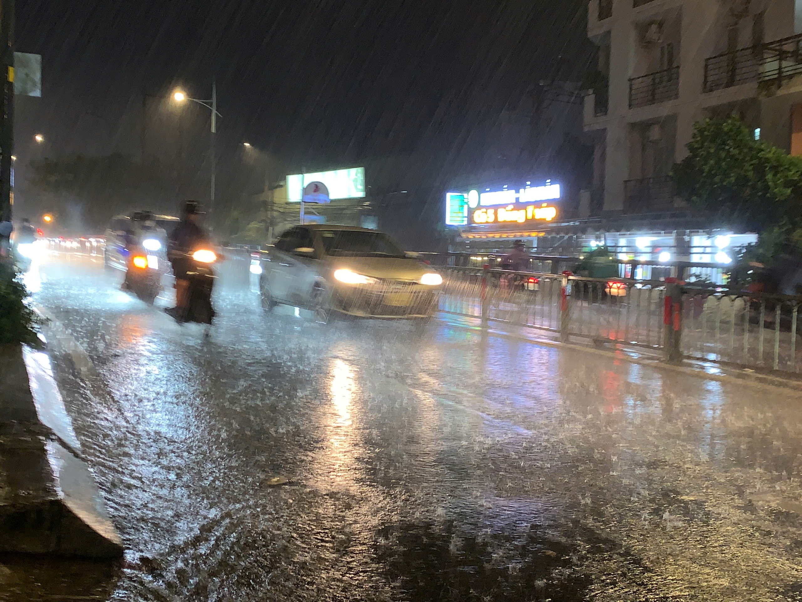TP HCM đang mưa lớn k&egrave;m theo gi&oacute; giật mạnh, c&oacute; nơi c&uacute;p điện - Ảnh 2.