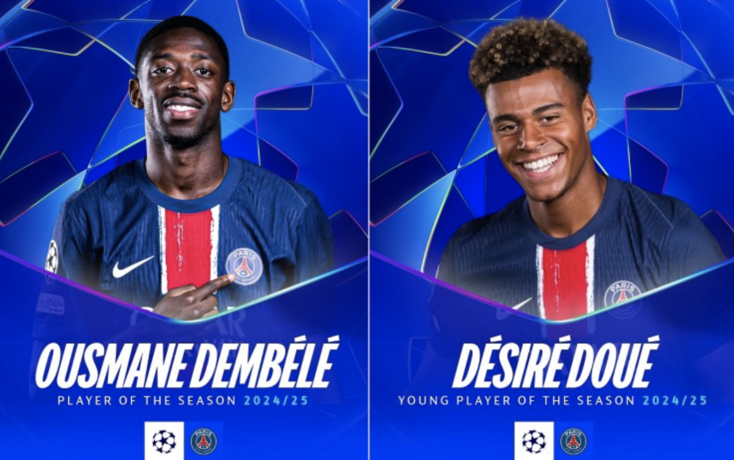 Dembele xuất sắc nhất Champions League, Yamal và Raphinha được vinh danh- Ảnh 1.