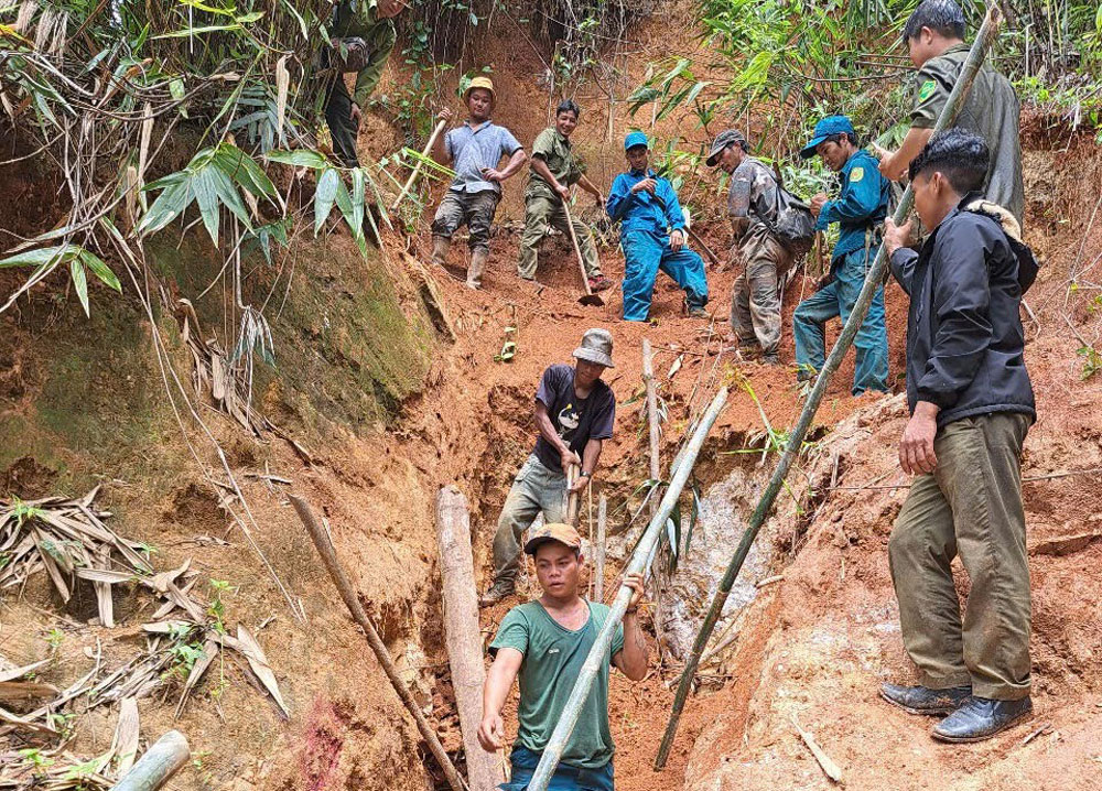 VỤ "LIỀU LĨNH KHAI THÁC VÀNG GIỮA RỪNG PHÒNG HỘ": Lấp hầm, đổ thuốc trừ sâu - Ảnh 1.