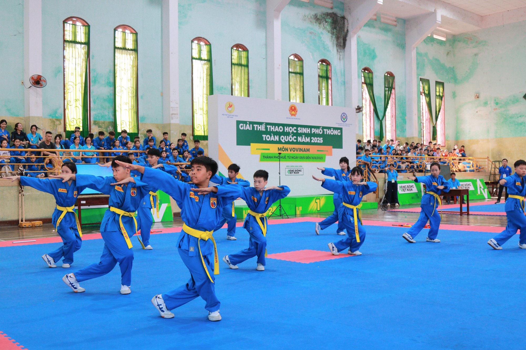 V&otilde; nhạc Vovinam g&acirc;y ấn tượng tại Giải thể thao học sinh to&agrave;n quốc 2025- Ảnh 1.