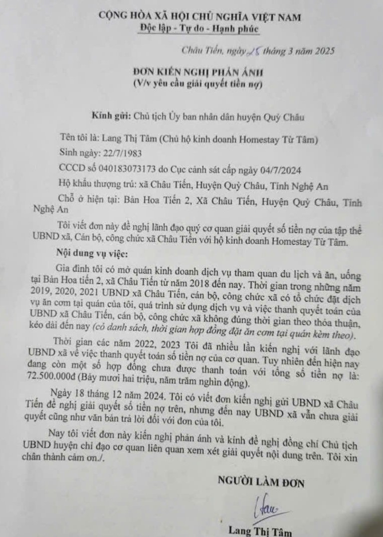 Một x&atilde; nợ gần 300 triệu đồng tiền văn ph&ograve;ng phẩm, ăn uống- Ảnh 1.