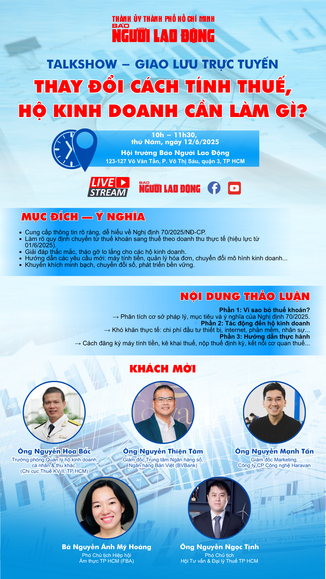 Mời theo dõi talkshow "Thay đổi cách tính thuế, hộ kinh doanh cần làm gì?"- Ảnh 2.