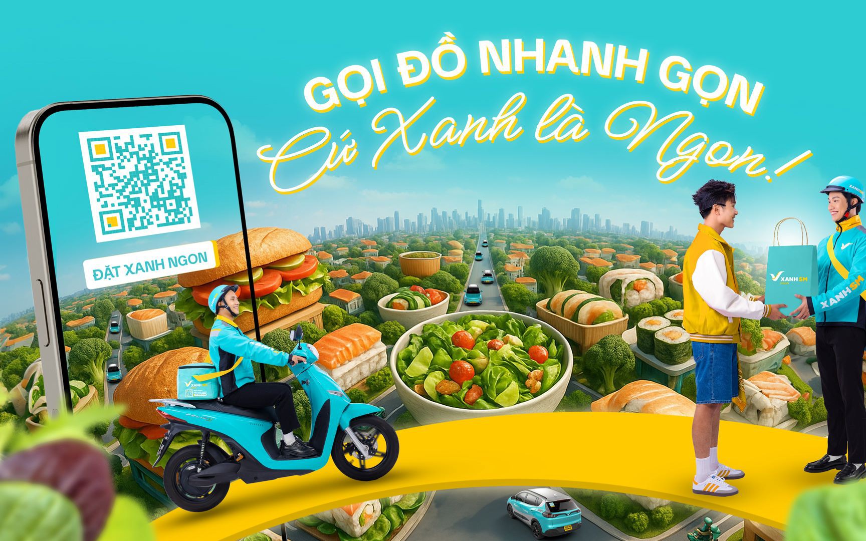 Xanh SM của tỉ phú Phạm Nhật Vượng chính thức gia nhập thị trường giao đồ ăn