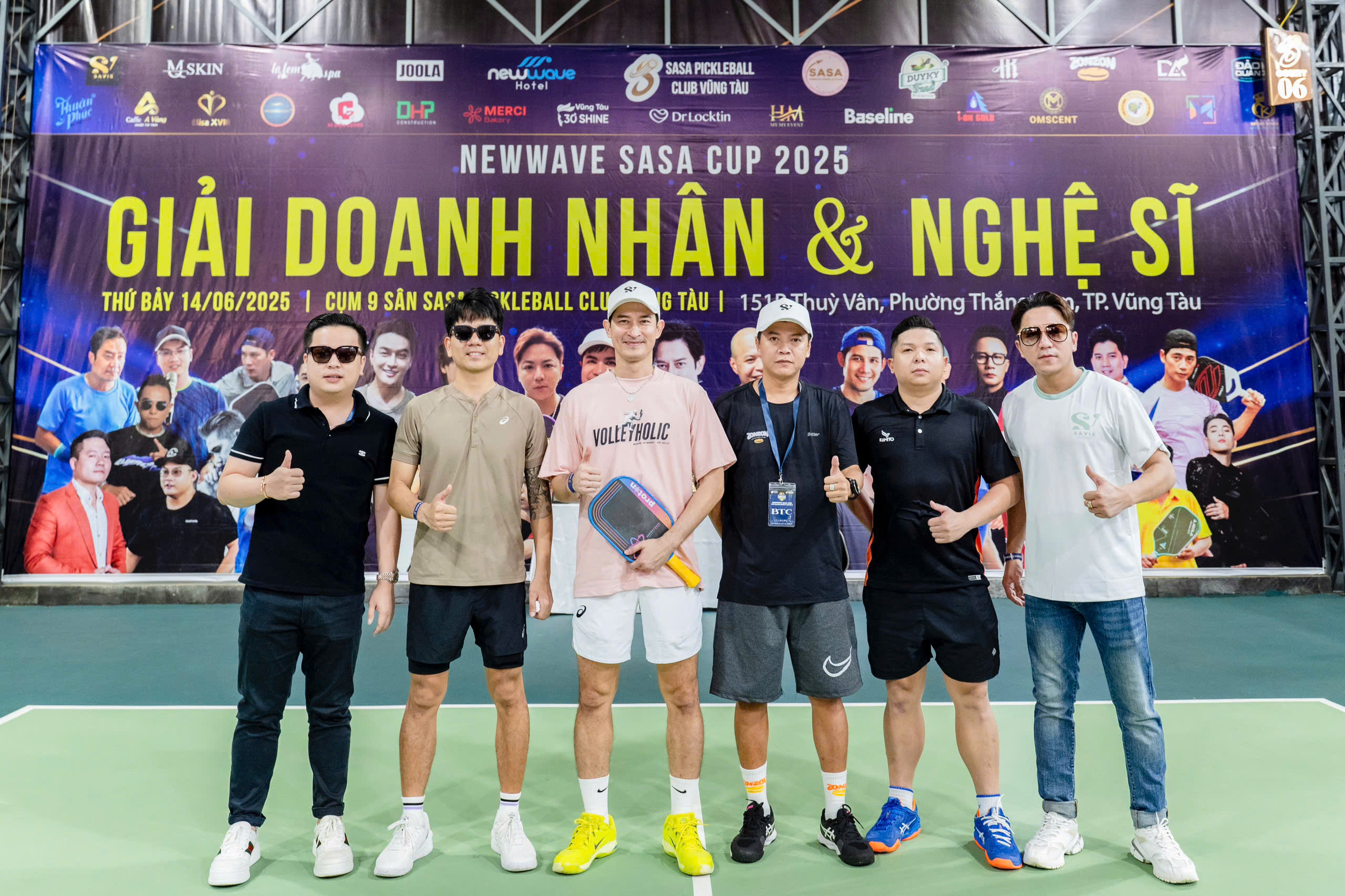 Ca sĩ Hoàng Bách, diễn viên Huy Khánh tỏa sáng ở Giải Pickleball Doanh nhân và Nghệ sĩ- Ảnh 2.