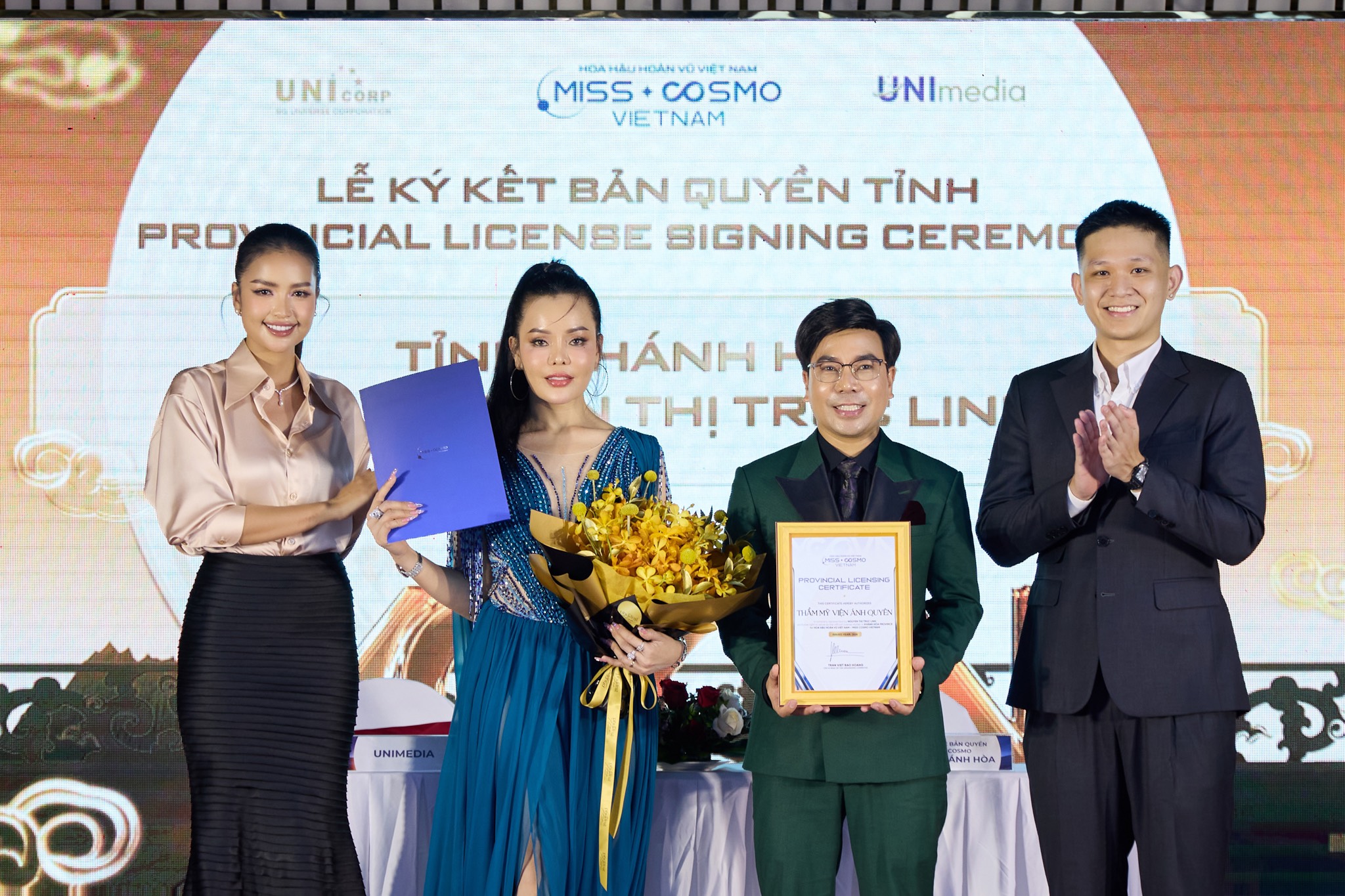 Á Hậu Ánh Quyên trở thành Giám đốc bản quyền Miss Cosmo Khánh Hòa 2026- Ảnh 1.